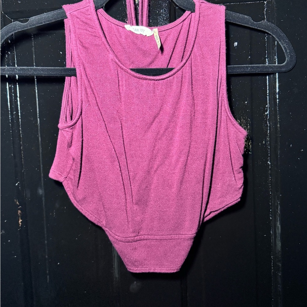Wild Fable Pink Cut Out Backless Bodysuit